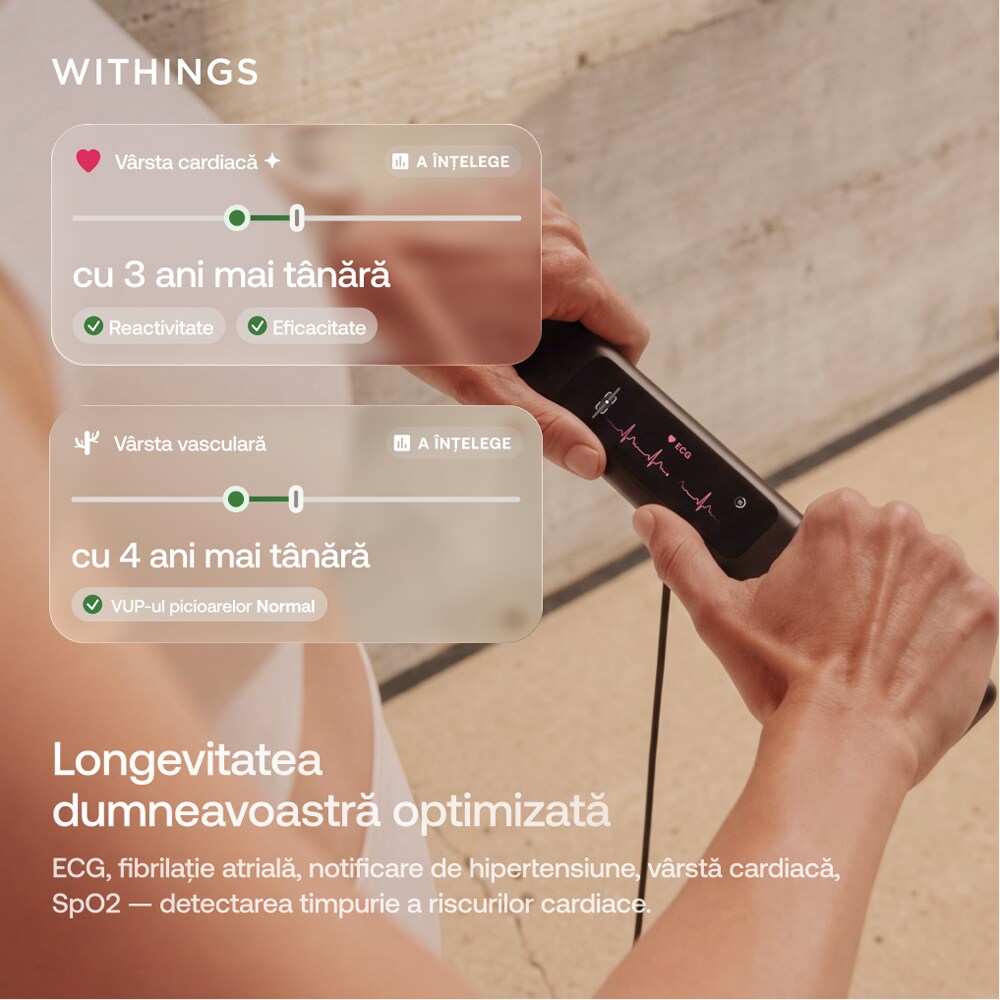 Cantar corporal WITHINGS Body Scan 2, negru