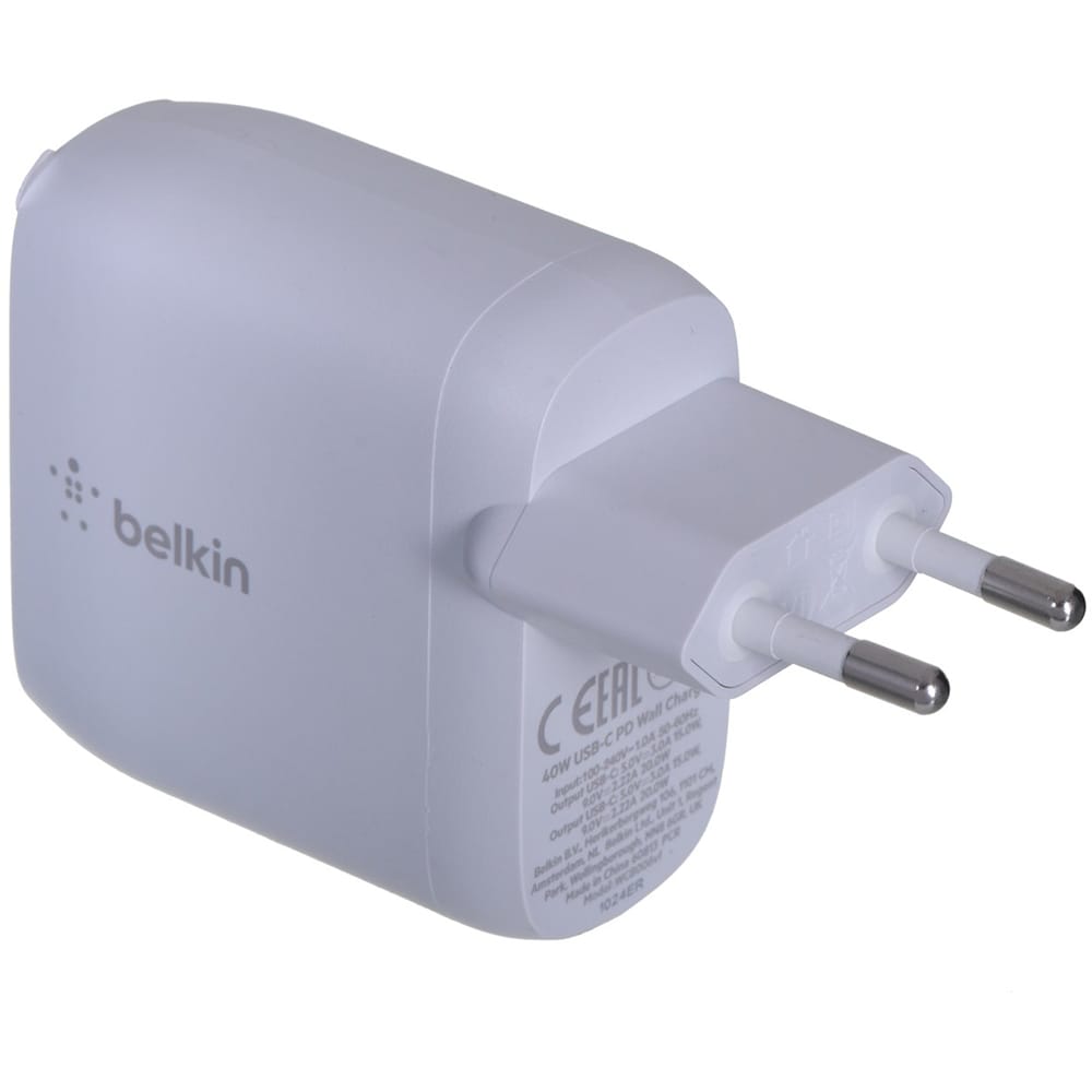 Incarcator retea BELKIN WCB006vfWH, 2XUSB-C, 42W, alb