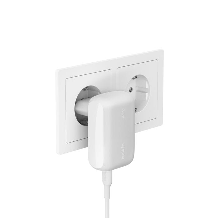 Incarcator retea BELKIN WCB009vfWH, USB-C, USB-A, 42W, alb