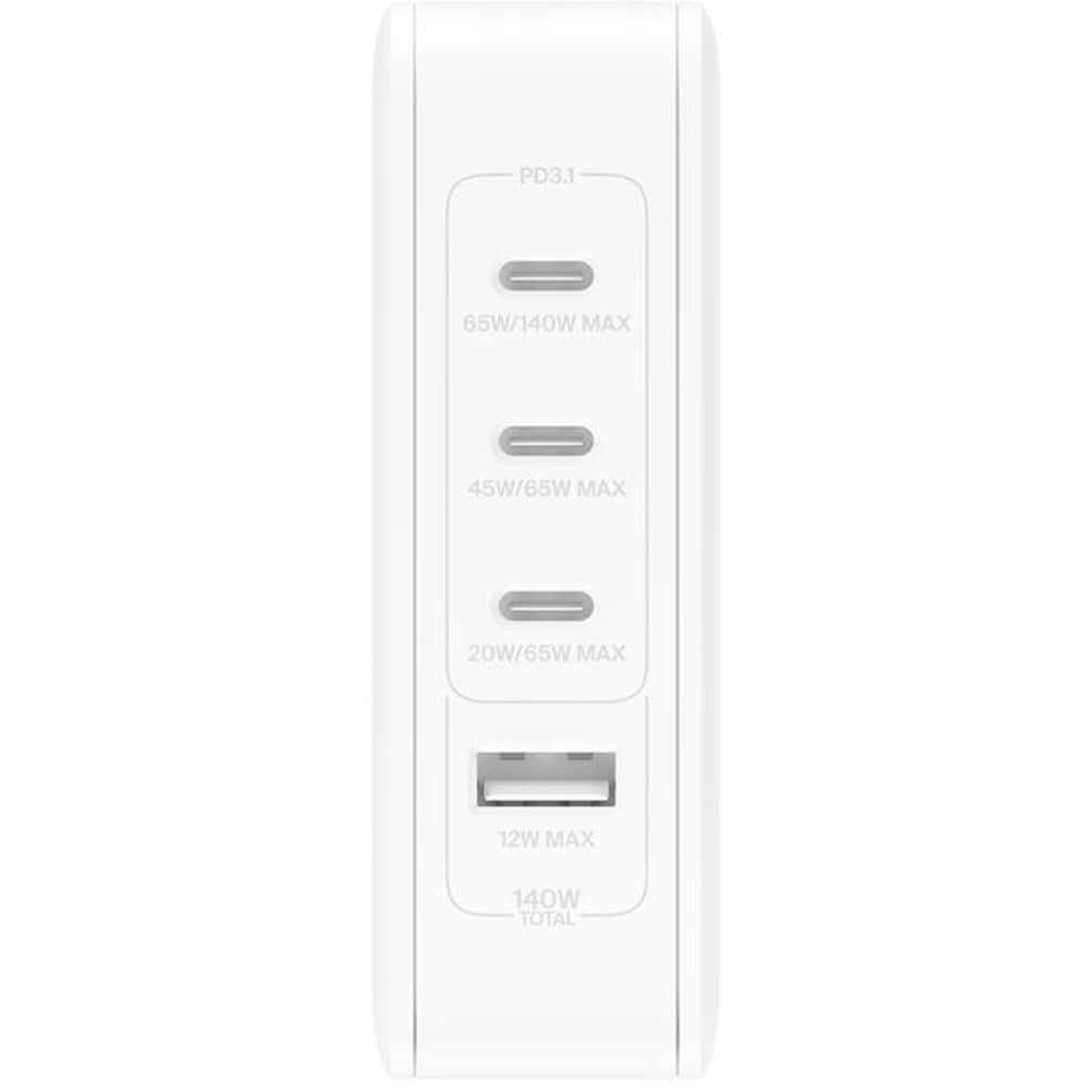 Incarcator retea BELKIN WCH014btWH, 3XUSB-C, USB-A, 140W, alb