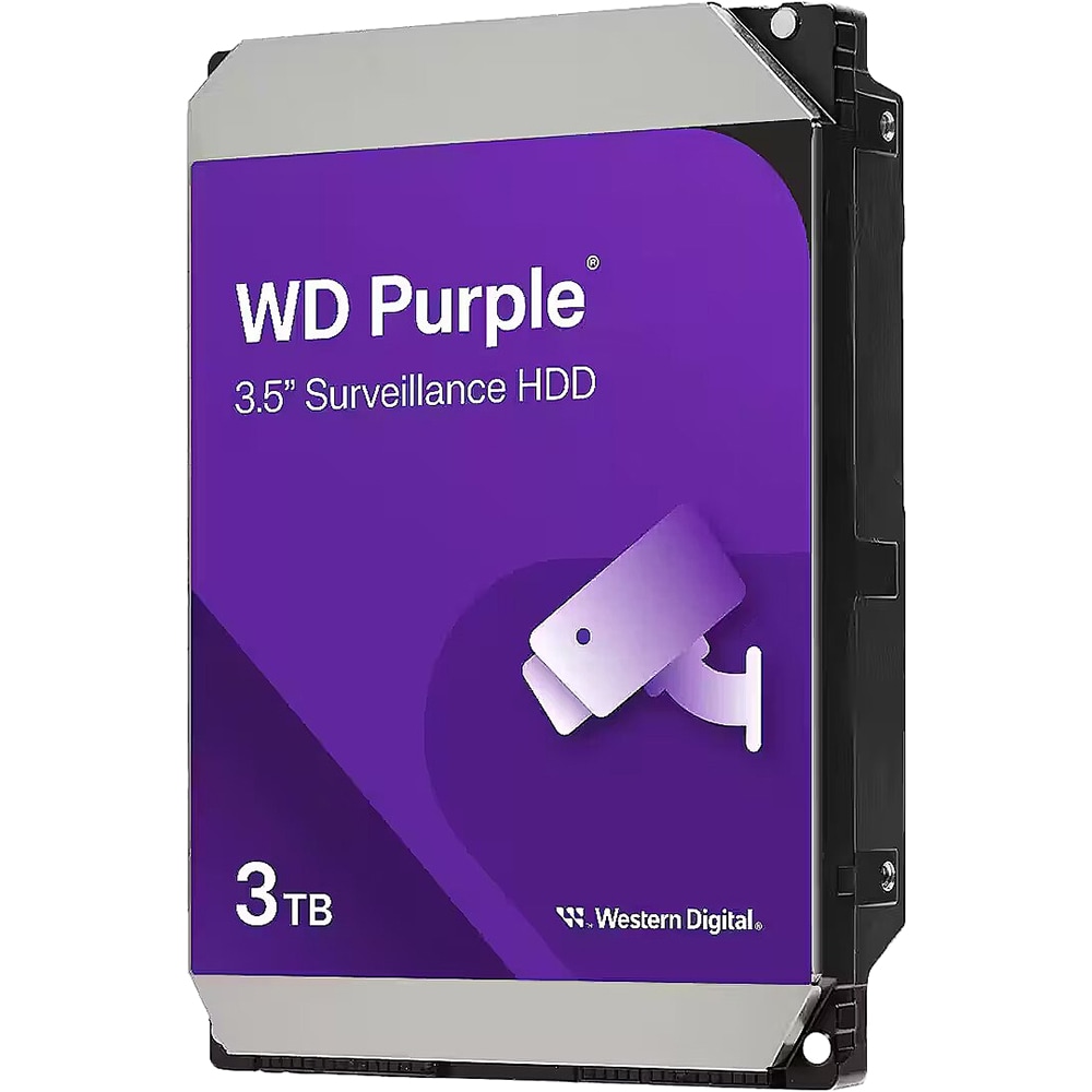 Hard Disk WD Purple Surveillance, 3TB, 5400 RPM, SATA3, 128MB, WD34PURZ