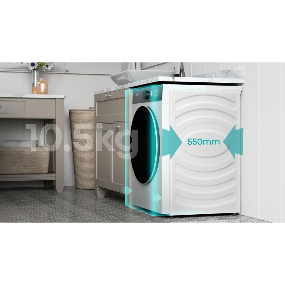 Masina de spalat rufe frontala cu uscator HISENSE WD5I1045BWQ, Steam, 10.5/6 kg, 1400rpm, Clasa A/D, Wi-Fi, alb