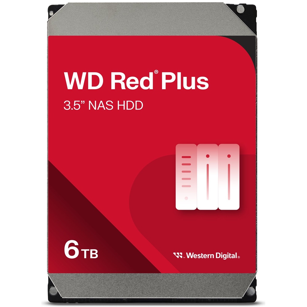 Hard Disk NAS WD Red Plus, 6TB, 5400 RPM, SATA3, 256MB, WD60EFPX
