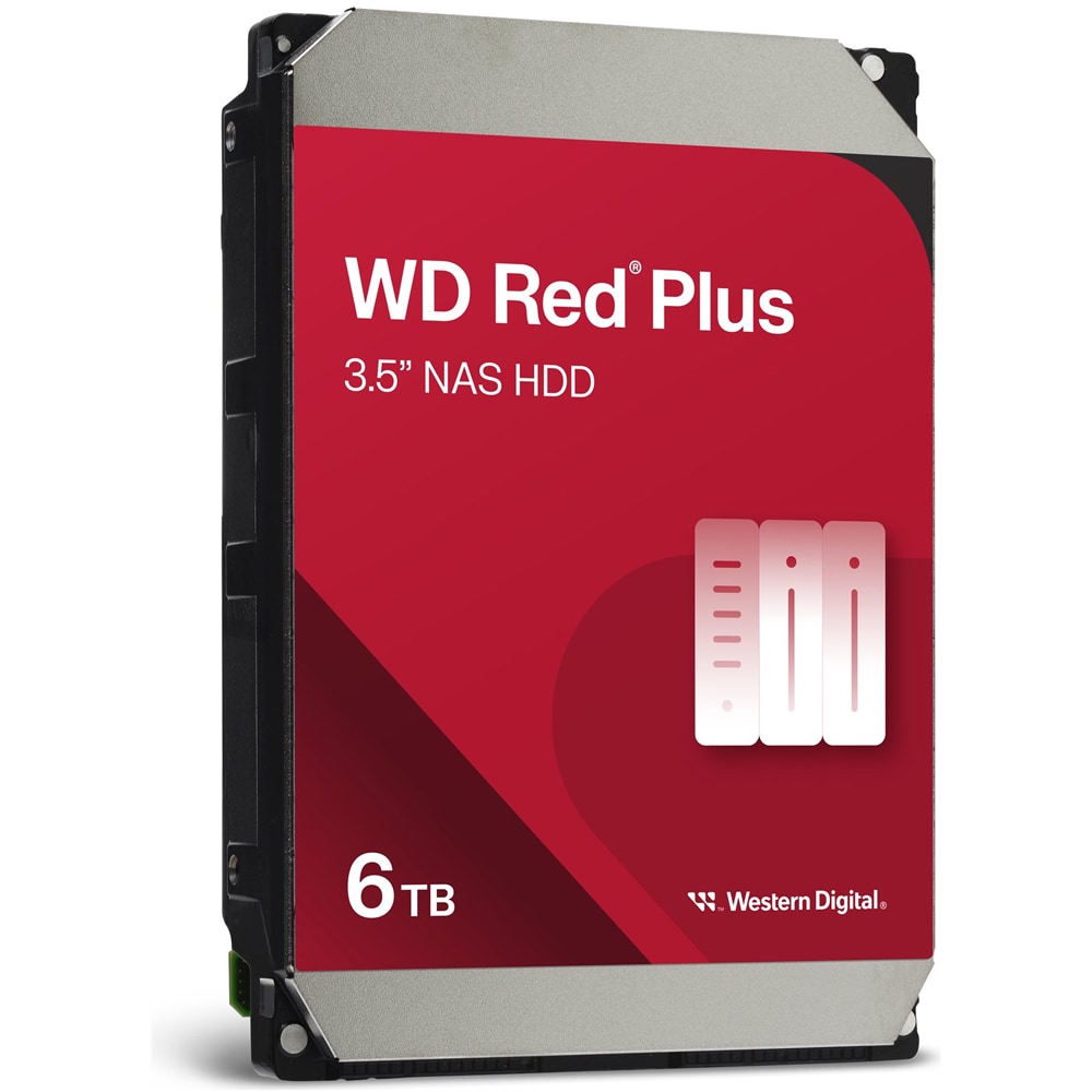 Hard Disk NAS WD Red Plus, 6TB, 5400 RPM, SATA3, 256MB, WD60EFPX