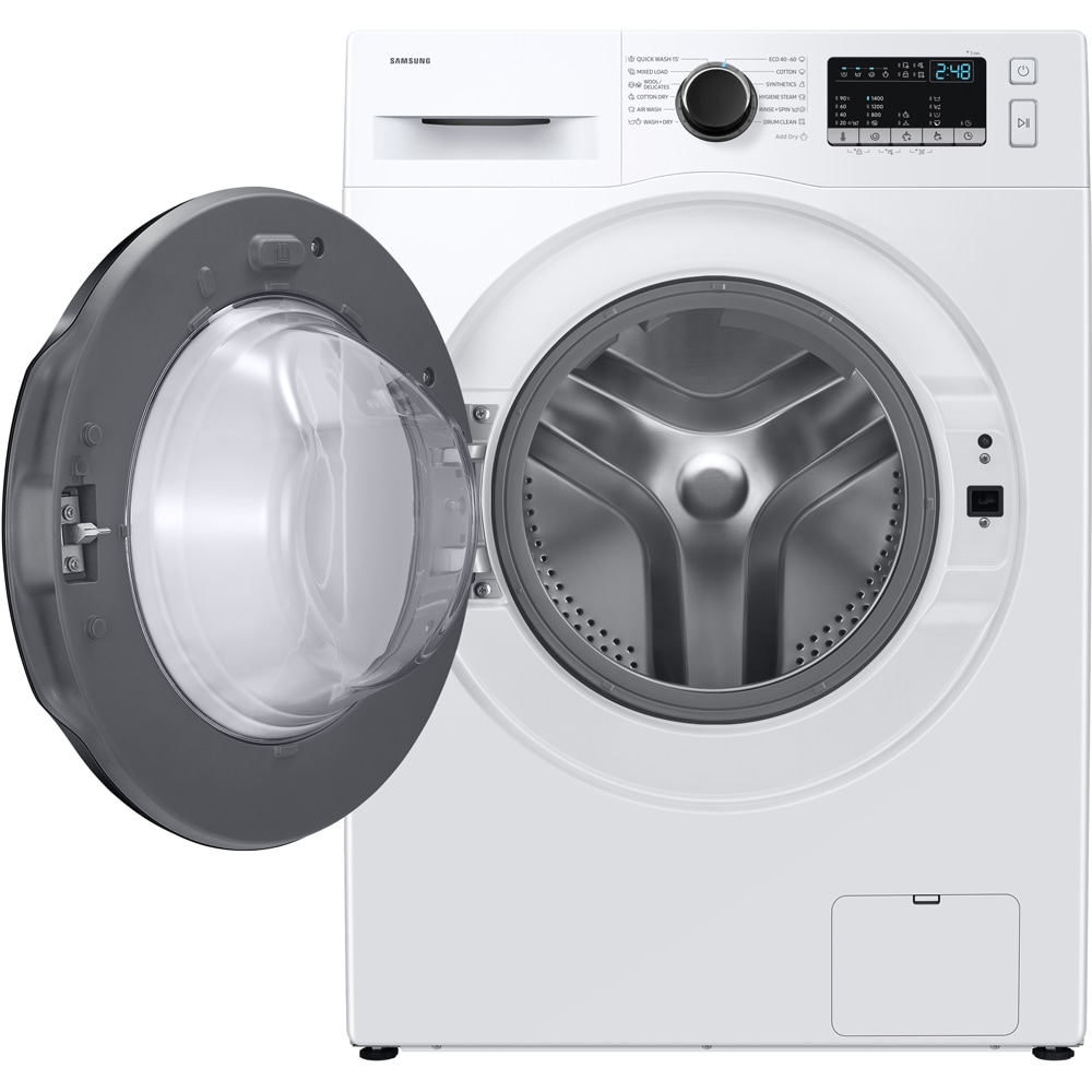 Masina de spalat rufe frontala cu uscator SAMSUNG WD80HG4U04BELE, Bubble Soak, 8/6 kg, 1400rpm, Clasa A/E, alb