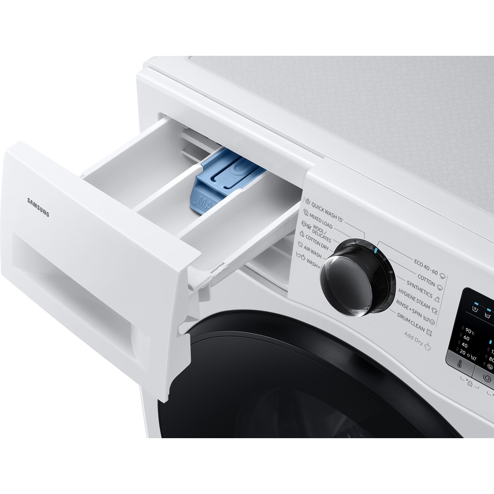 Masina de spalat rufe frontala cu uscator SAMSUNG WD80HG4U04BELE, Bubble Soak, 8/6 kg, 1400rpm, Clasa A/E, alb