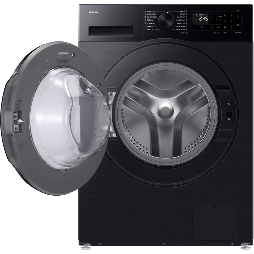 Masina de spalat rufe frontala cu uscator SAMSUNG WD90HG5U34BBLE, AI EcoBubble, 9/6 kg, 1400rpm, Clasa A/D, negru