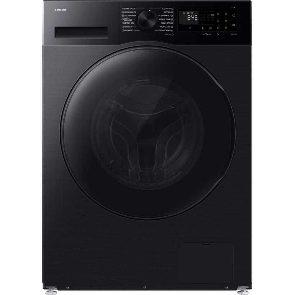 Masina de spalat rufe frontala cu uscator SAMSUNG WD90HG5U34BBLE, AI EcoBubble, 9/6 kg, 1400rpm, Clasa A/D, negru