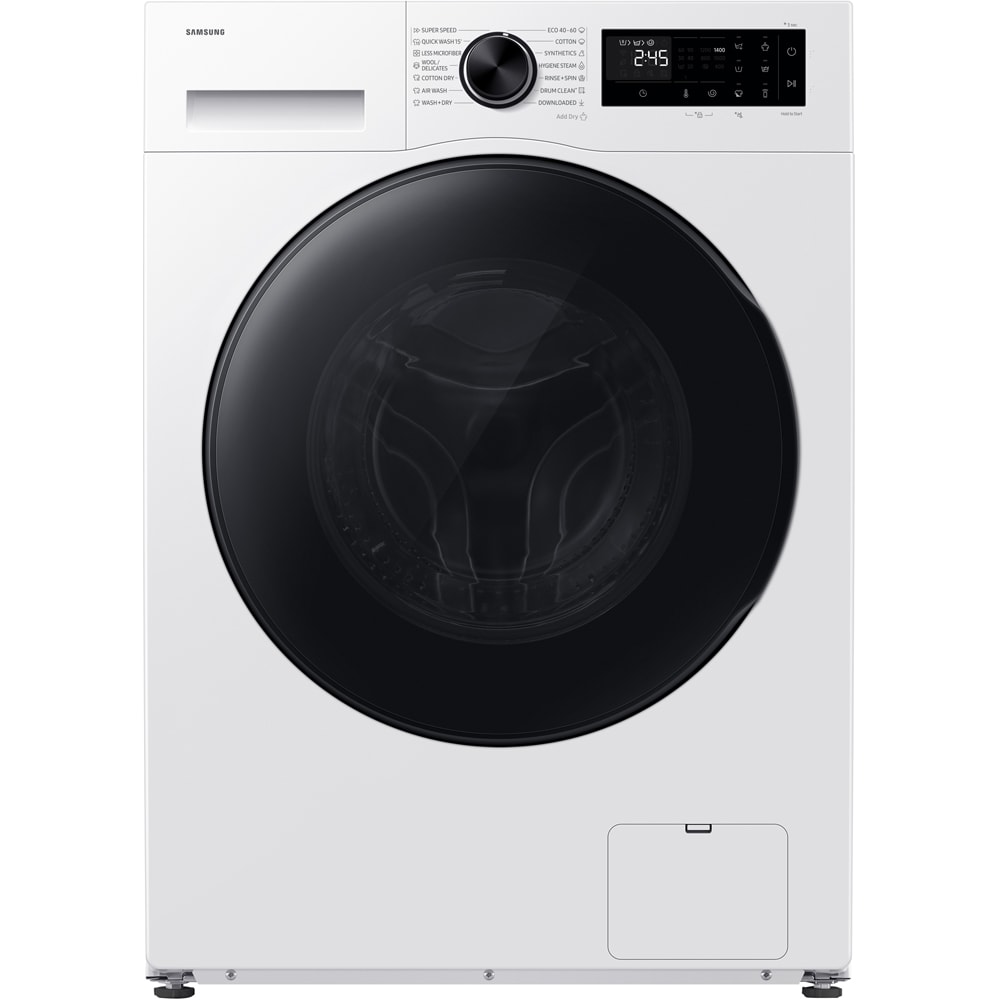Masina de spalat rufe frontala cu uscator SAMSUNG WD90HG5U34BELE, AI EcoBubble, 9/6 kg, 1400rpm, Clasa A/D, alb