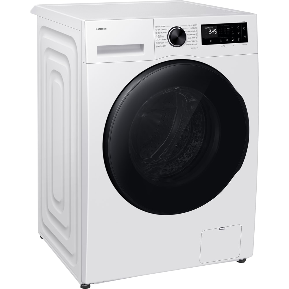 Masina de spalat rufe frontala cu uscator SAMSUNG WD90HG5U34BELE, AI EcoBubble, 9/6 kg, 1400rpm, Clasa A/D, alb