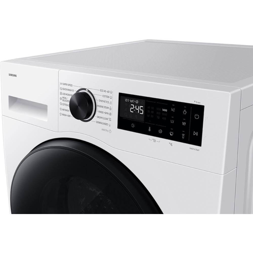 Masina de spalat rufe frontala cu uscator SAMSUNG WD90HG5U34BELE, AI EcoBubble, 9/6 kg, 1400rpm, Clasa A/D, alb