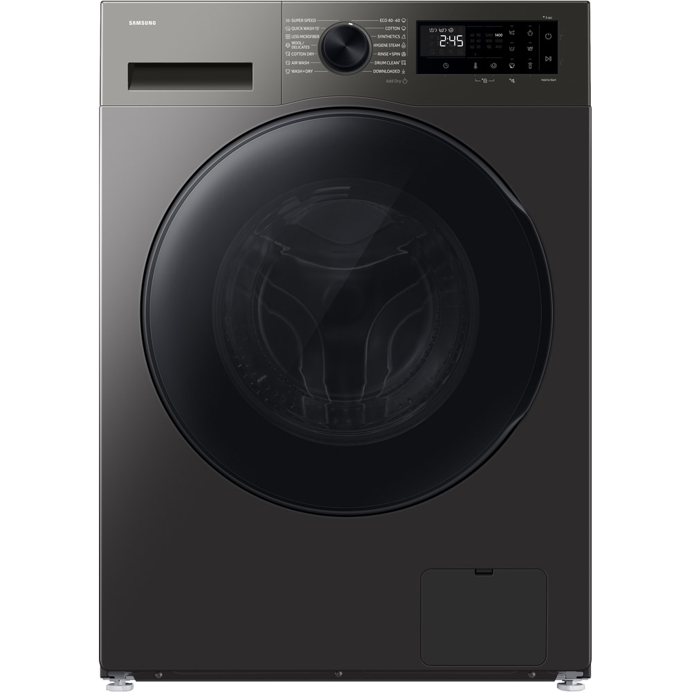 Masina de spalat rufe frontala cu uscator SAMSUNG WD90HG5U34BXLE, AI EcoBubble, 9/6 kg, 1400rpm, Clasa A/D, argintiu