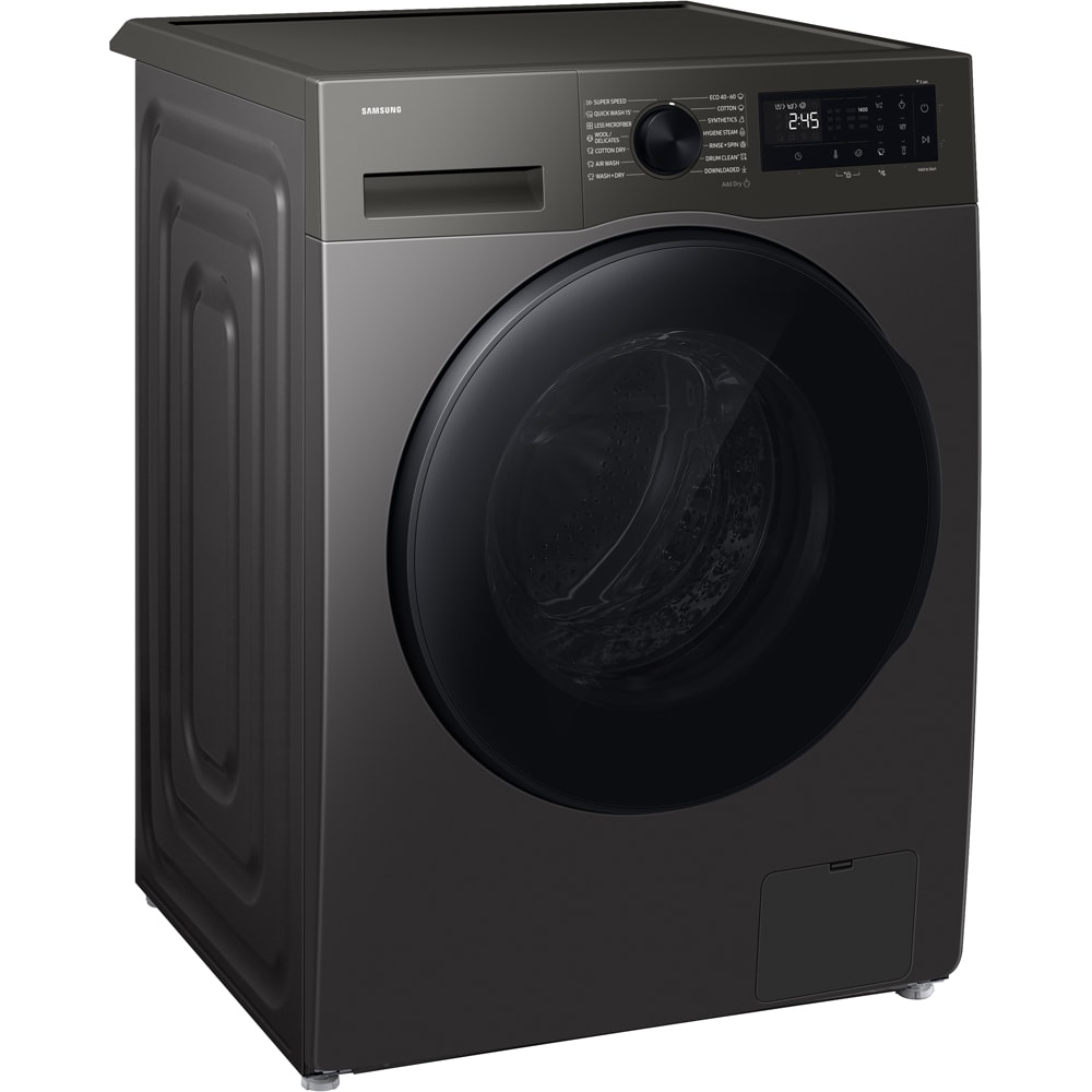 Masina de spalat rufe frontala cu uscator SAMSUNG WD90HG5U34BXLE, AI EcoBubble, 9/6 kg, 1400rpm, Clasa A/D, argintiu