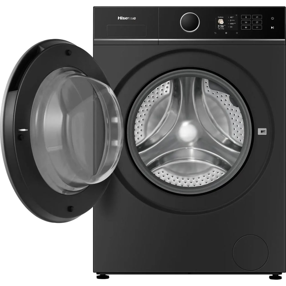 Masina de spalat rufe frontala HISENSE WF5I1045BBQ, Steam, 10.5 kg, 1400rpm, Clasa A, Wi-Fi, negru