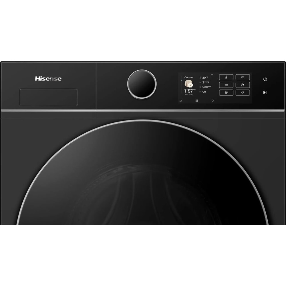 Masina de spalat rufe frontala HISENSE WF5I1045BBQ, Steam, 10.5 kg, 1400rpm, Clasa A, Wi-Fi, negru