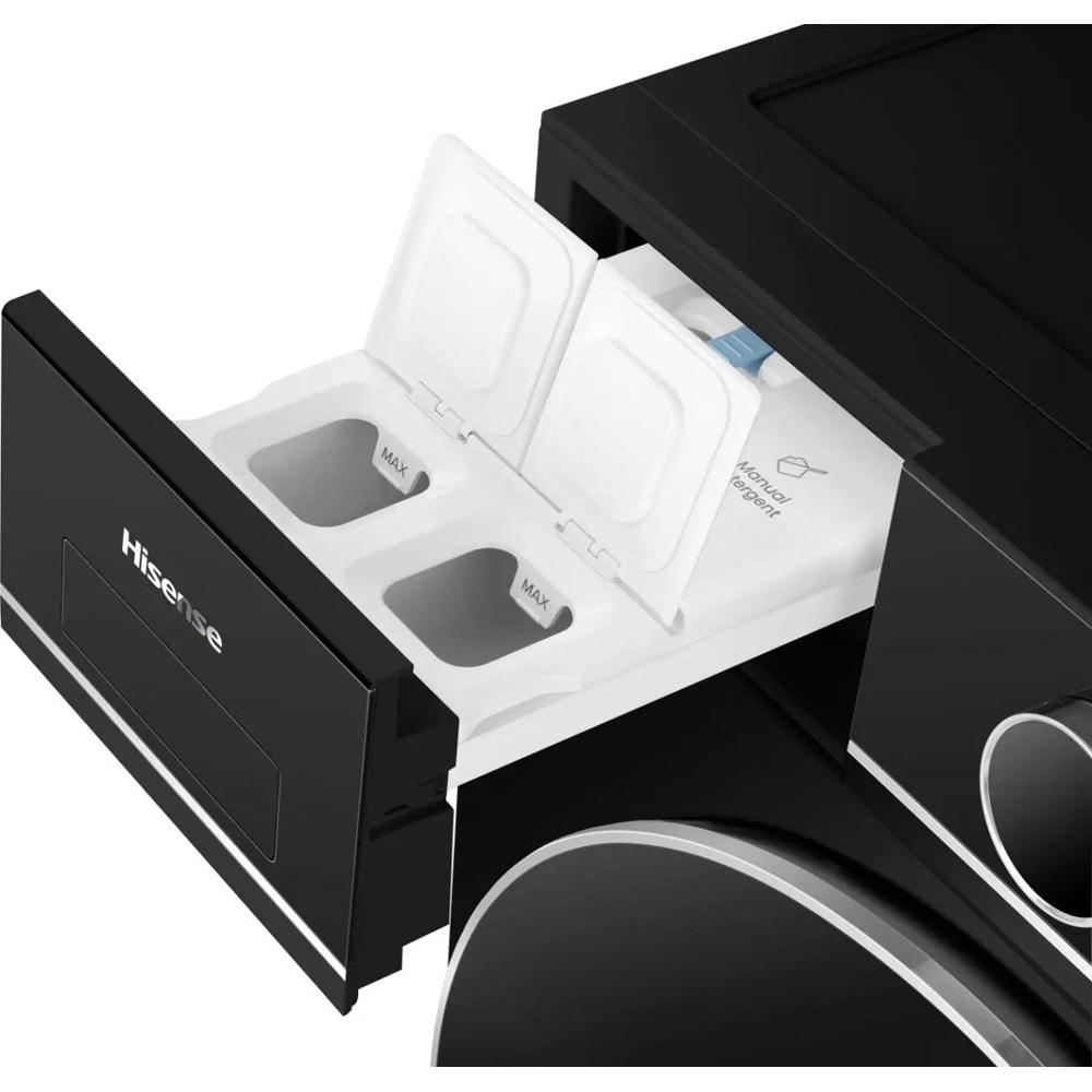 Masina de spalat rufe frontala HISENSE WF5I1045BBQ, Steam, 10.5 kg, 1400rpm, Clasa A, Wi-Fi, negru