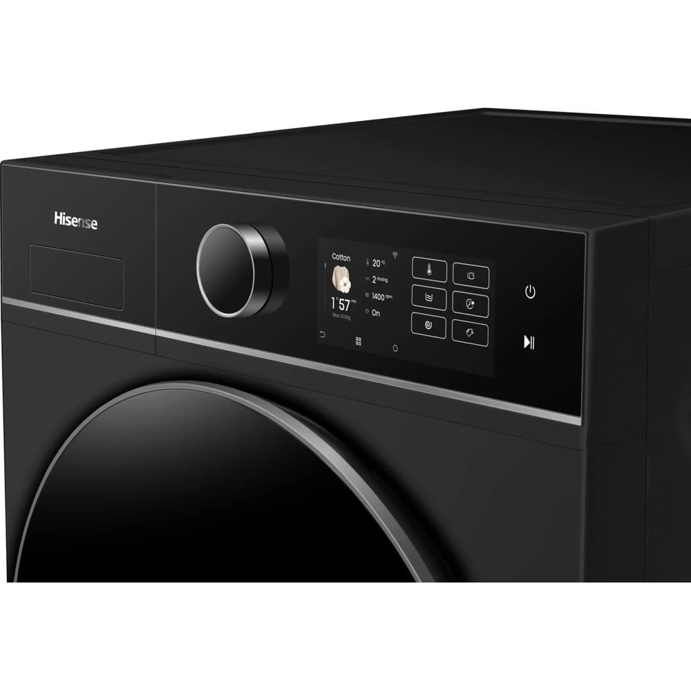 Masina de spalat rufe frontala HISENSE WF5I1045BBQ, Steam, 10.5 kg, 1400rpm, Clasa A, Wi-Fi, negru