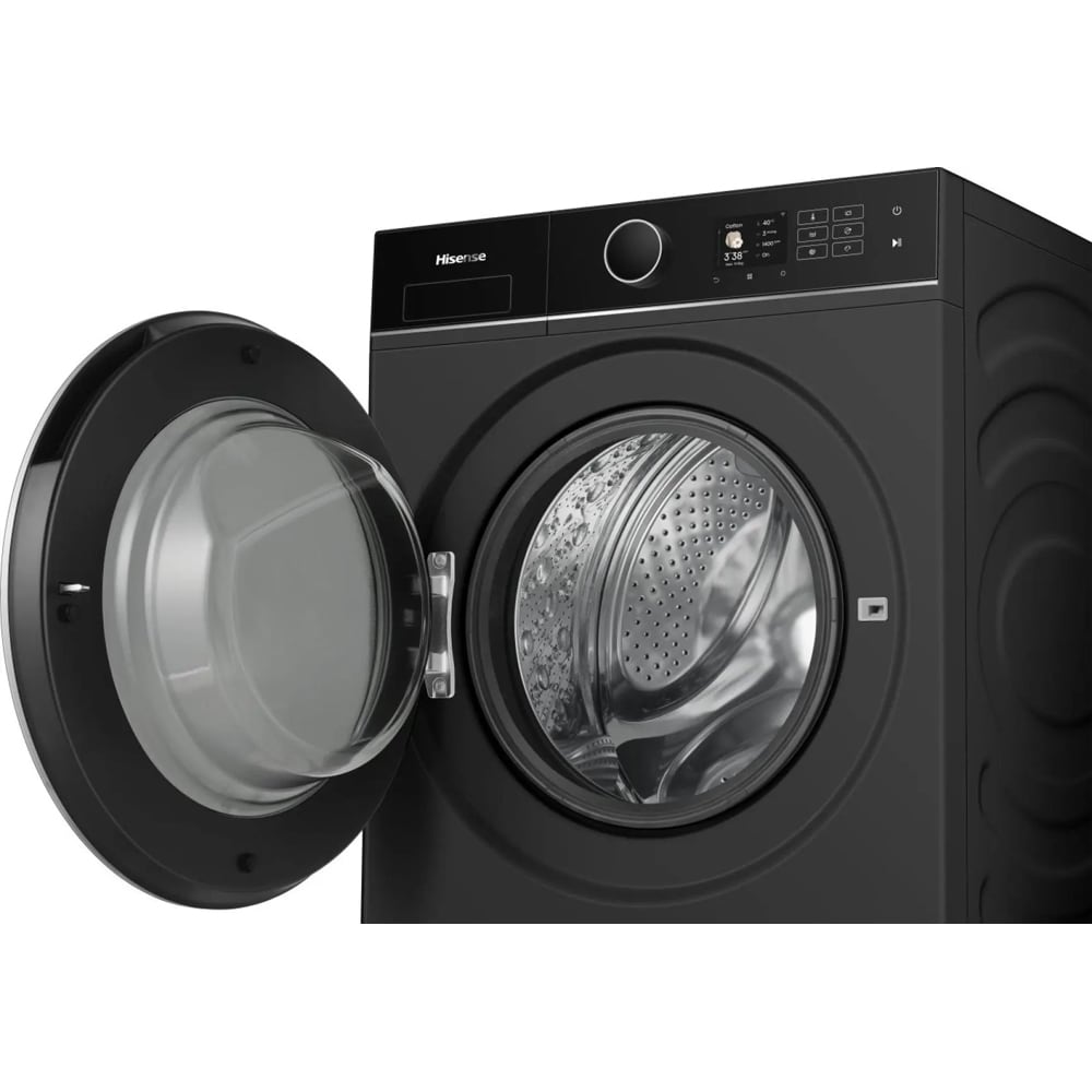 Masina de spalat rufe frontala HISENSE WF5I1045BBQ, Steam, 10.5 kg, 1400rpm, Clasa A, Wi-Fi, negru