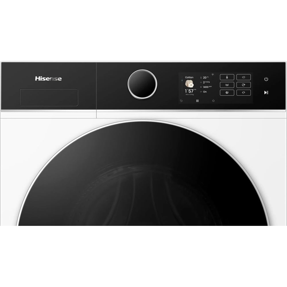 Masina de spalat rufe frontala HISENSE WF5I1045BWQ, Steam, 10.5 kg, 1400rpm, Clasa A, Wi-Fi, alb