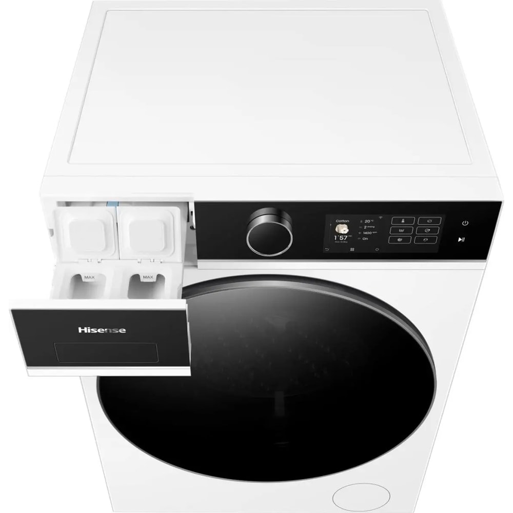 Masina de spalat rufe frontala HISENSE WF5I1045BWQ, Steam, 10.5 kg, 1400rpm, Clasa A, Wi-Fi, alb