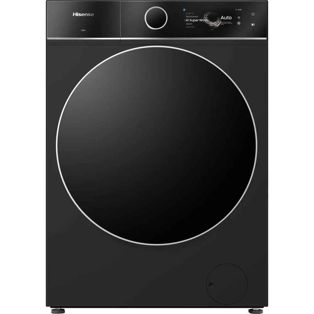 Masina de spalat rufe frontala HISENSE WF7I1248BBR, Steam, 12 kg, 1400rpm, Clasa A, Wi-Fi, negru