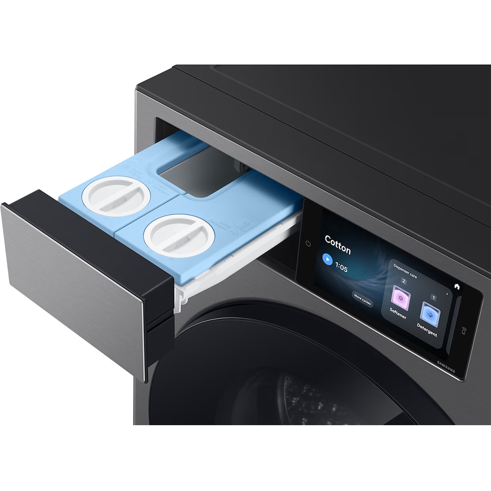 Masina de spalat rufe frontala SAMSUNG WF90H09C4ST2, AI Wash+, AI EcoBubble, 9 kg, 1400rpm, Clasa A, Wi-Fi, gri