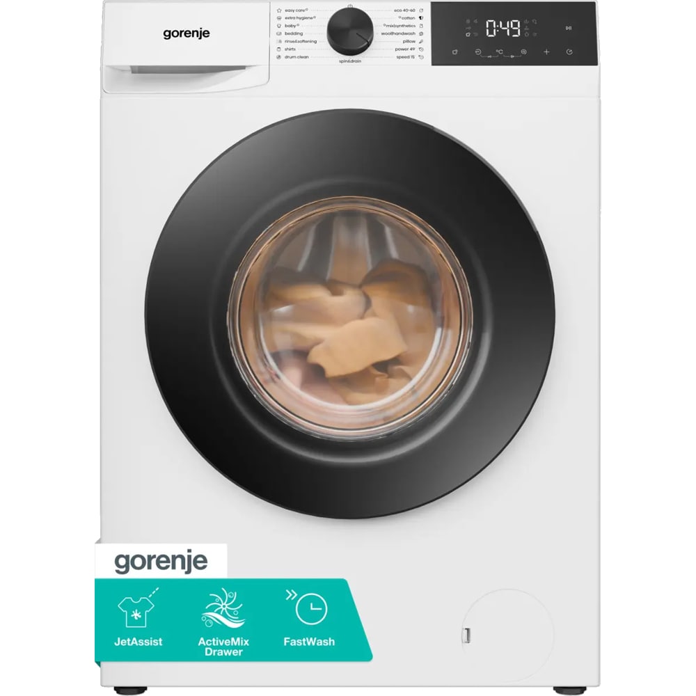 Masina de spalat rufe frontala GORENJE WG2P84A32, SteamTech, 8 kg, 1400rpm, Clasa A, alb