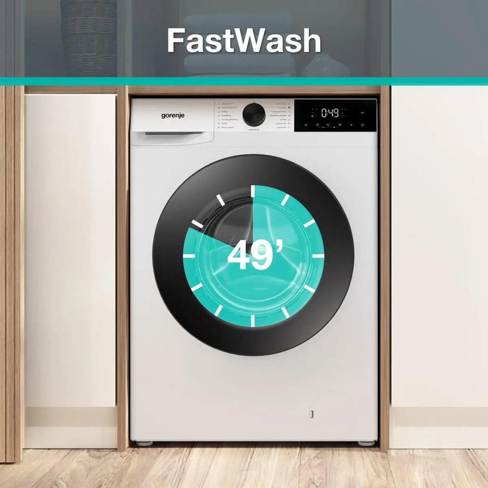 Masina de spalat rufe frontala slim GORENJE WG2PS62A2, SteamTech, 6 kg, 1200rpm, Clasa A, alb