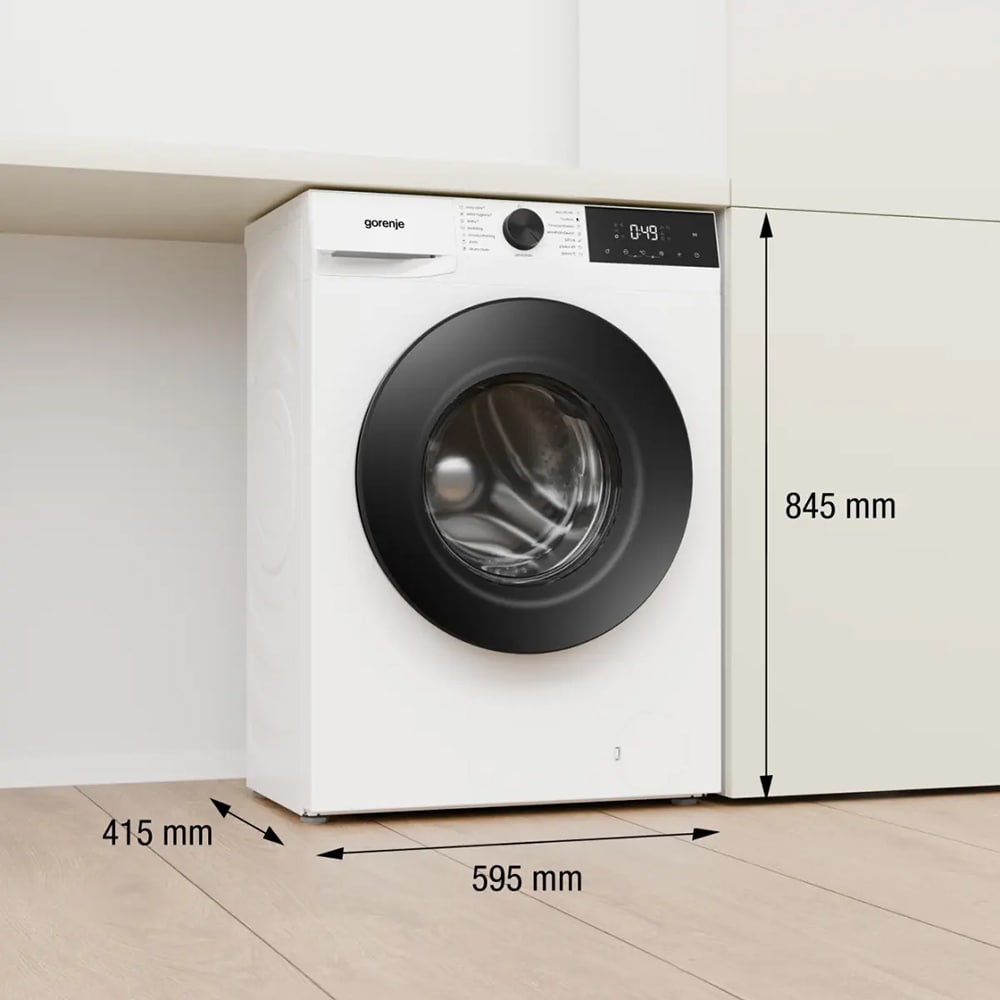 Masina de spalat rufe frontala slim GORENJE WG2PS62A2, SteamTech, 6 kg, 1200rpm, Clasa A, alb