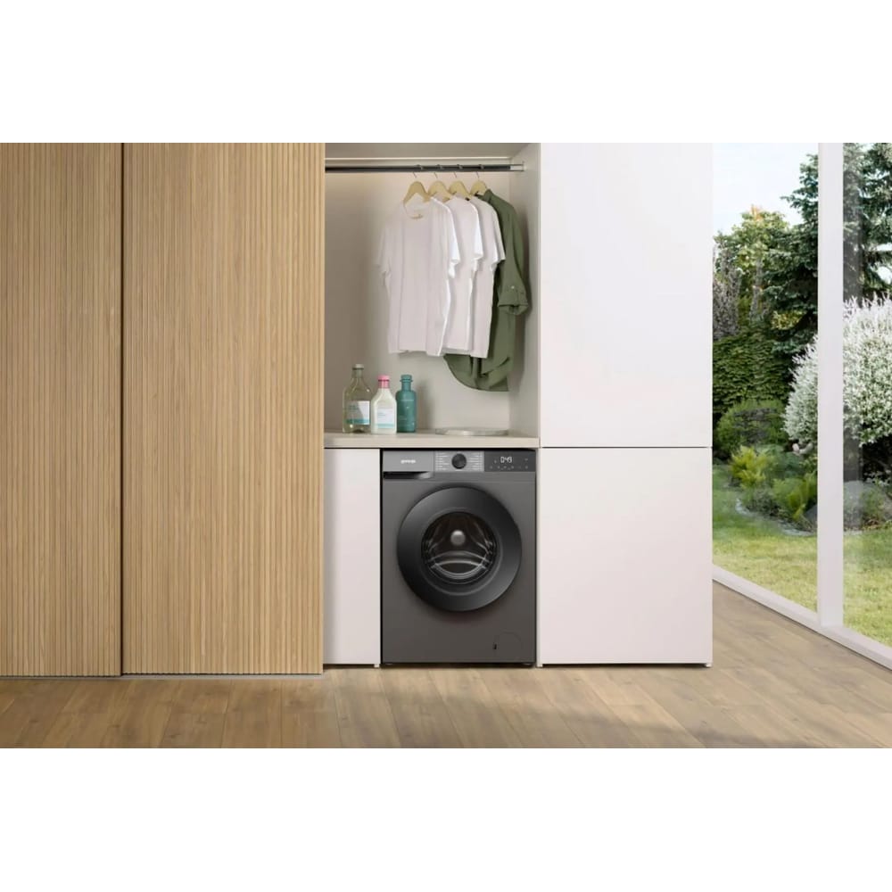 Masina de spalat rufe frontala slim GORENJE WG2PS74A2G, SteamTech 7 kg, 1400rpm, Clasa A, inox