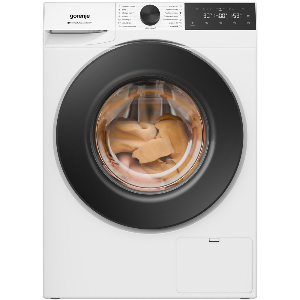 Masina de spalat rufe frontala GORENJE WG484A31, 8 kg, 1400rpm, Clasa A, Wi-Fi, alb