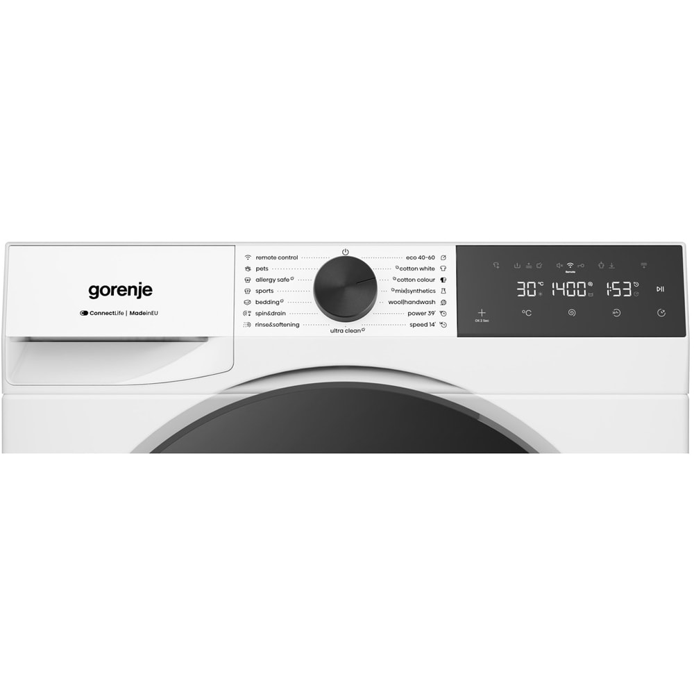 Masina de spalat rufe frontala GORENJE WG484A31, 8 kg, 1400rpm, Clasa A, Wi-Fi, alb