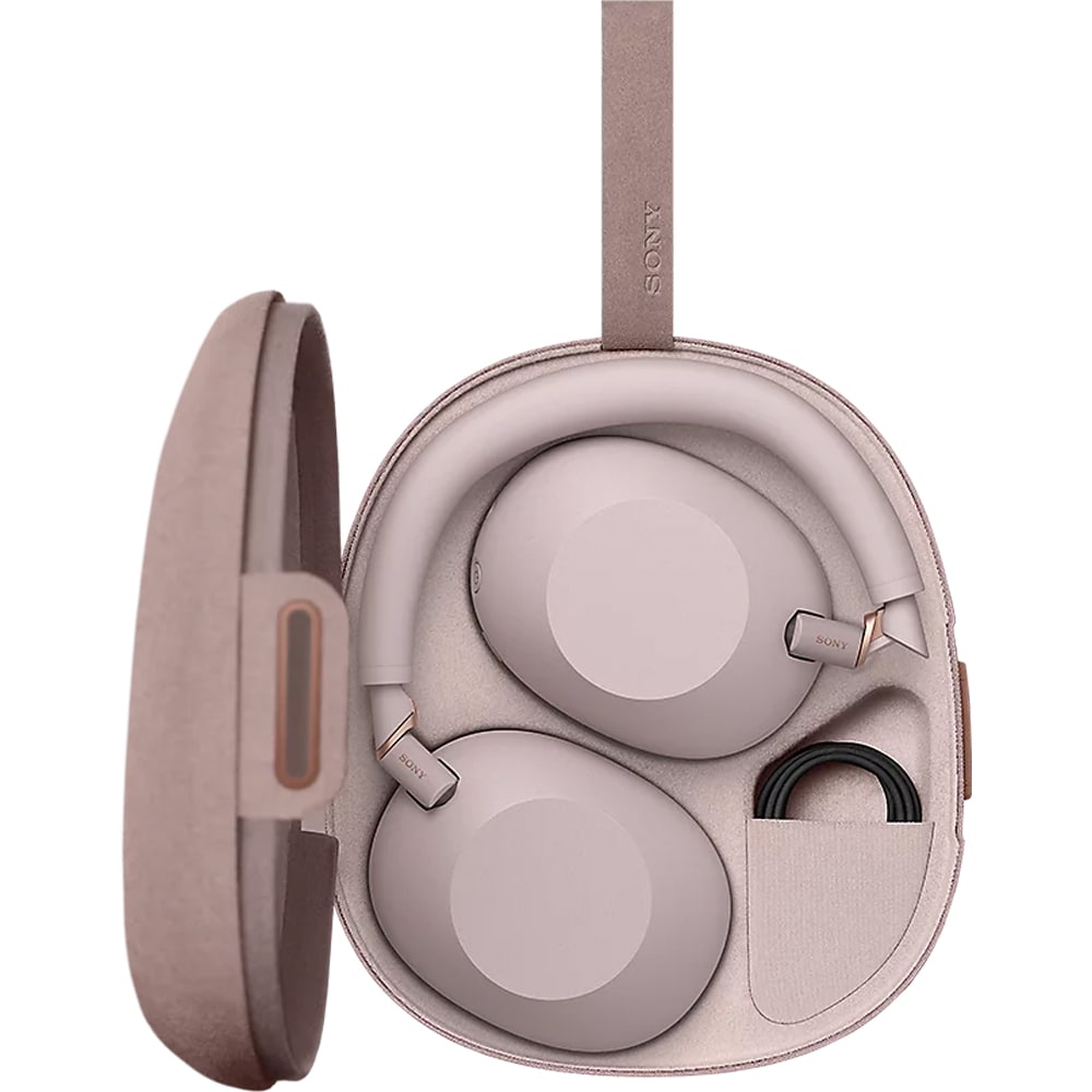 Casti SONY WH-1000XM6, Bluetooth, Over-Ear, Microfon, Noise Cancelling, roz