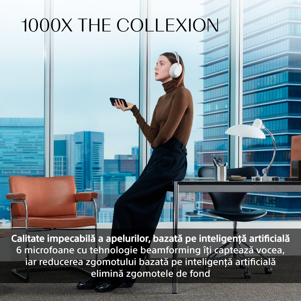 Casti SONY WH-1000XXB The Collexion, Bluetooth, Over-Ear, Microfon, Noise Cancelling, negru
