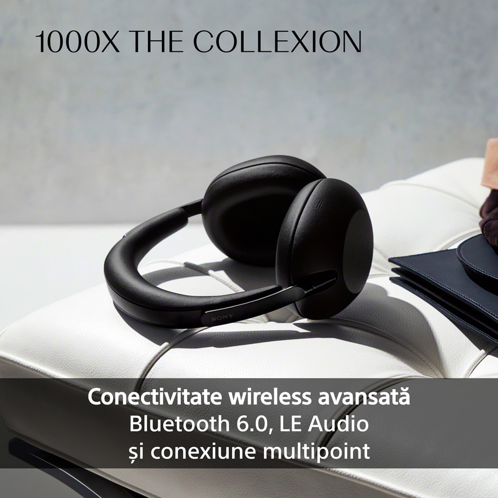 Casti SONY WH-1000XXB The Collexion, Bluetooth, Over-Ear, Microfon, Noise Cancelling, negru