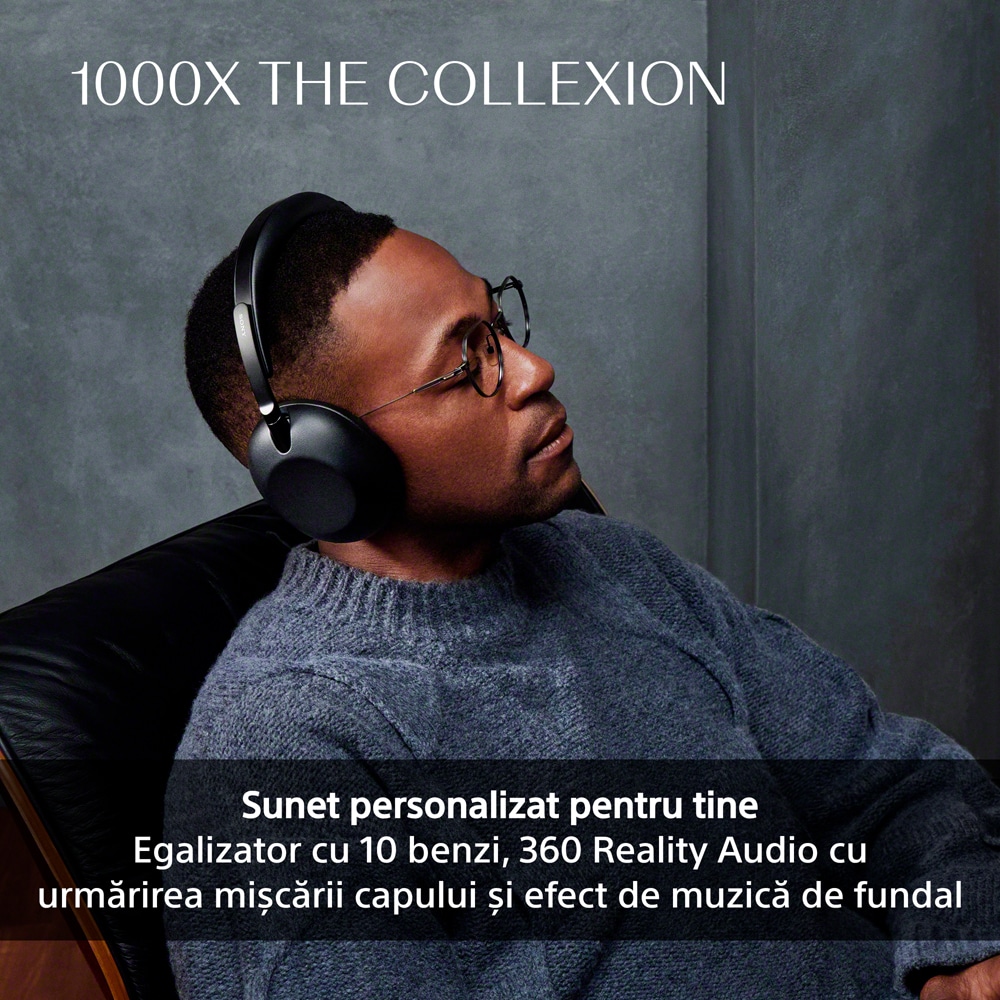 Casti SONY WH-1000XXW The Collexion, Bluetooth, Over-Ear, Microfon, Noise Cancelling, Platinum