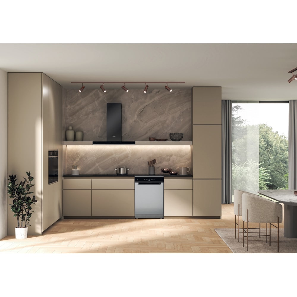 Masina de spalat vase independenta WHIRLPOOL WH2FFC14BN6X, 14 seturi, 9 programe, 60 cm, Clasa C, inox