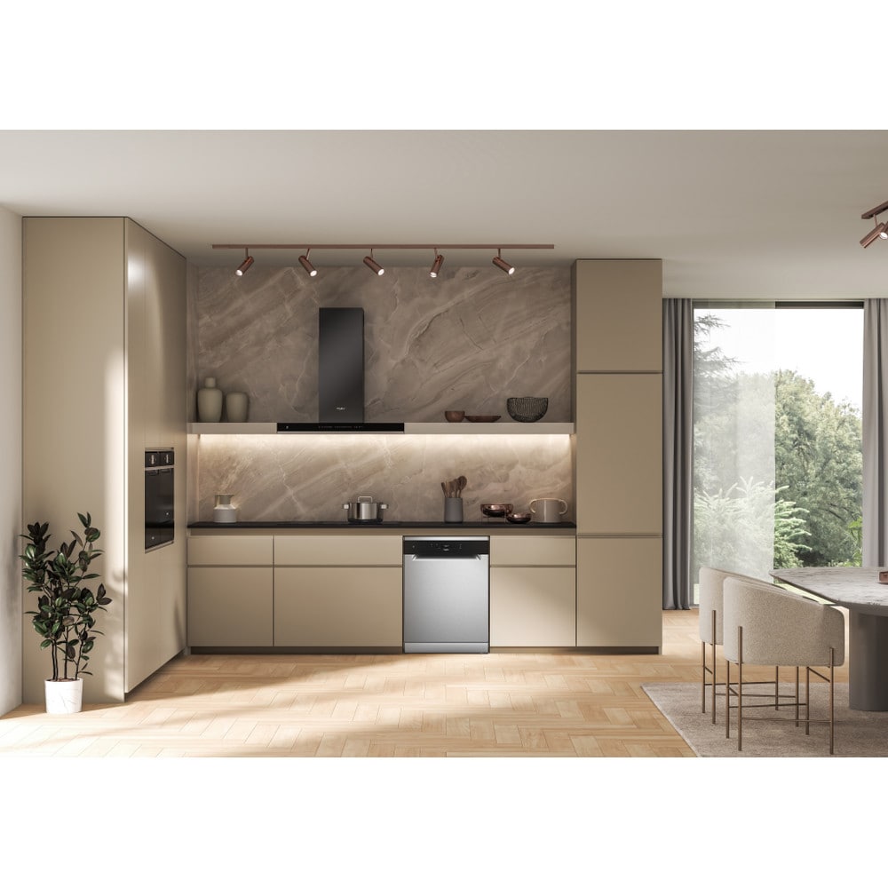 Masina de spalat vase independenta WHIRLPOOL WH2FFC14BN6X, 14 seturi, 9 programe, 60 cm, Clasa C, inox