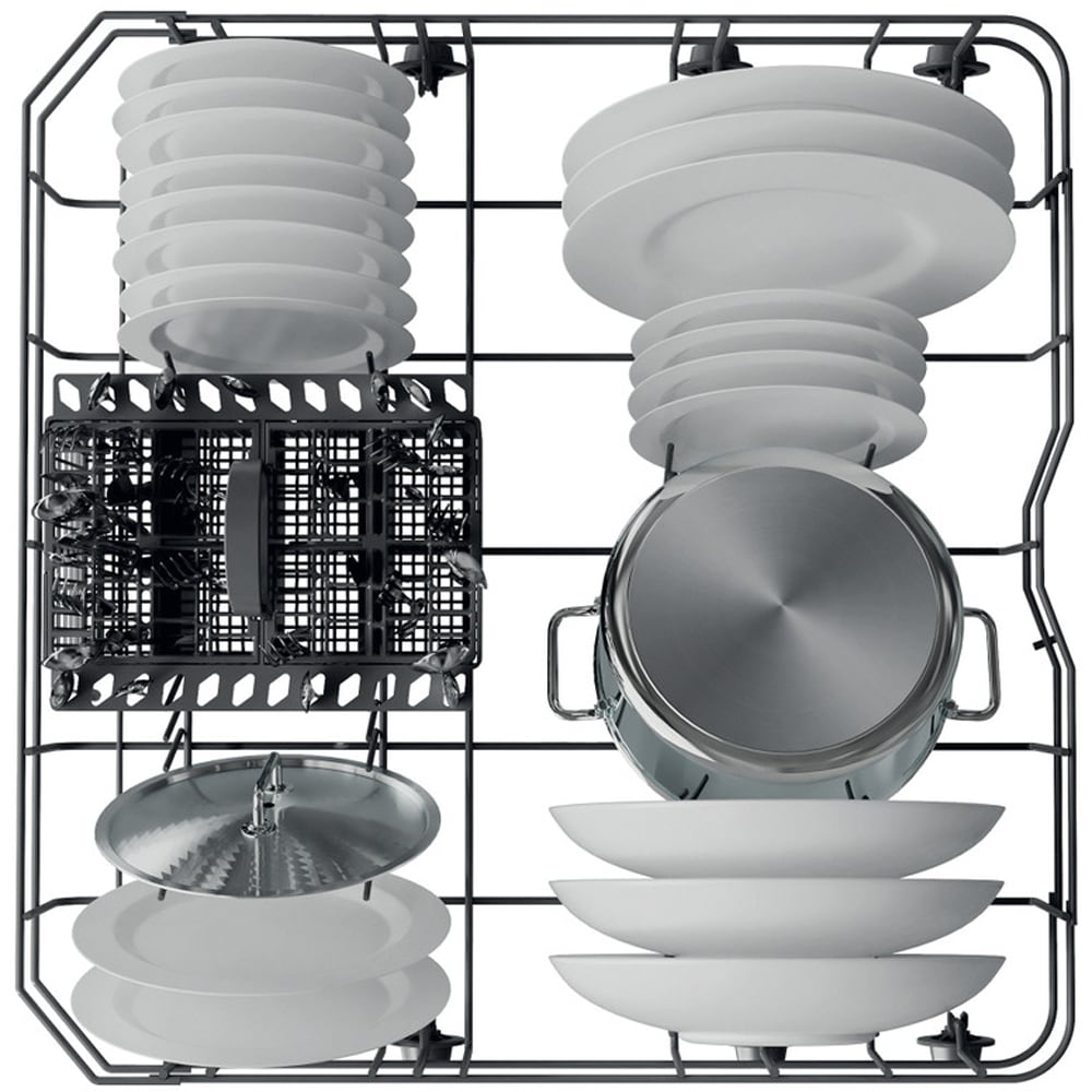 Masina de spalat vase independenta WHIRLPOOL WH2FFC14BN6X, 14 seturi, 9 programe, 60 cm, Clasa C, inox