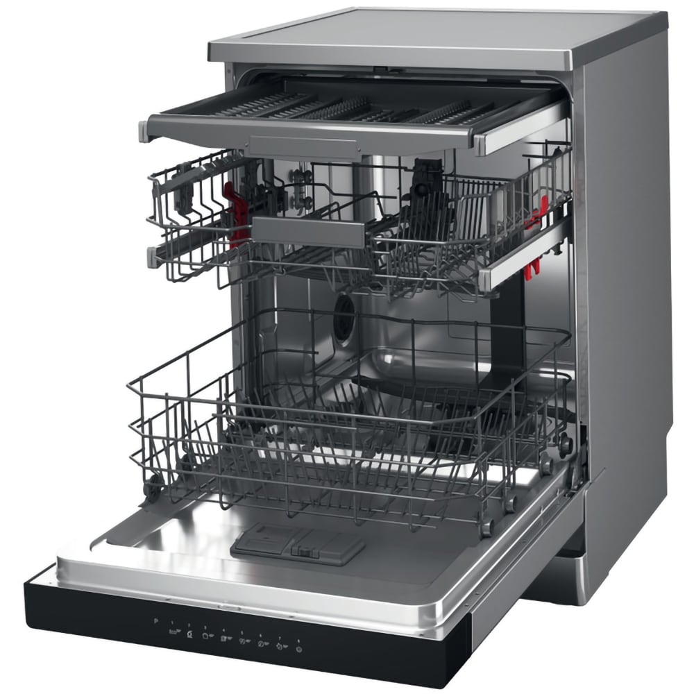 Masina de spalat vase independenta WHIRLPOOL WH4FFA14BN6X, 6th Sense, 14 seturi, 8 programe, 60 cm, Clasa A, inox