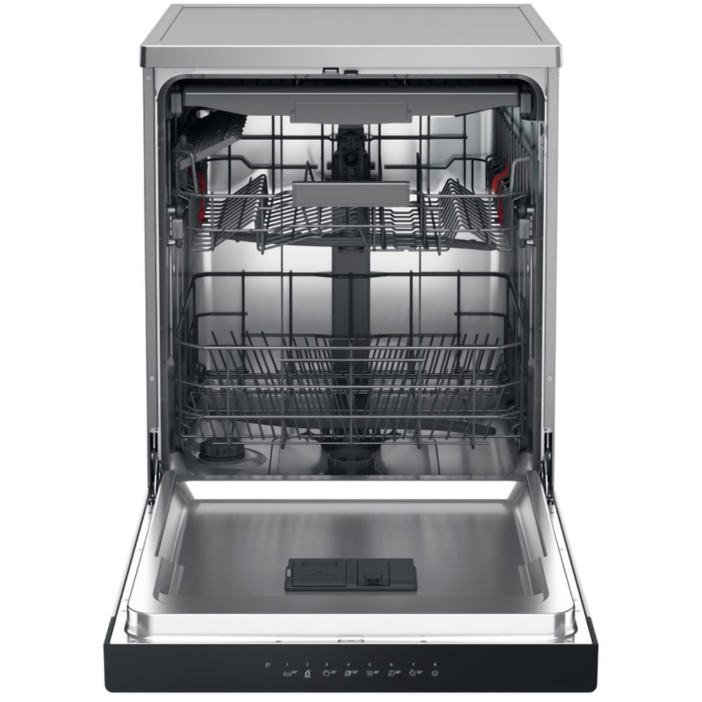 Masina de spalat vase independenta WHIRLPOOL WH4FFA14BN6X, 6th Sense, 14 seturi, 8 programe, 60 cm, Clasa A, inox