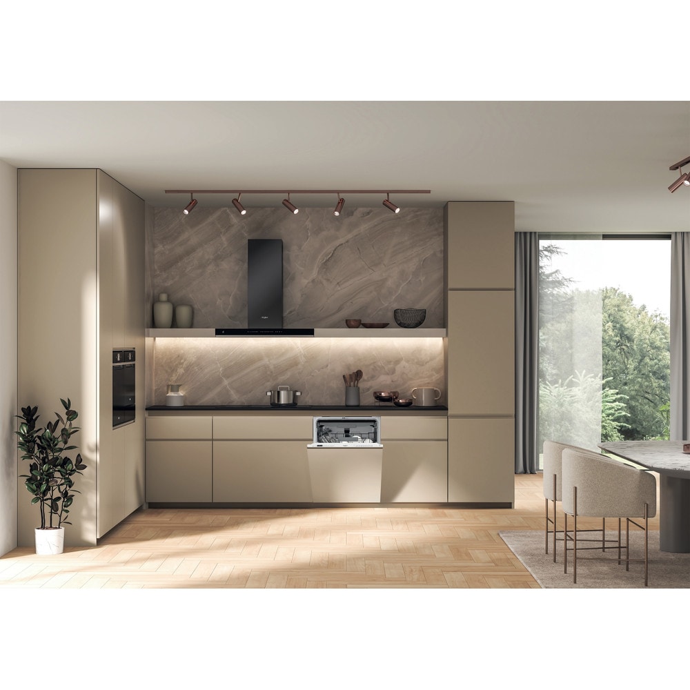 Masina de spalat vase incorporabila WHIRLPOOL WH4IFC14BN6, 6th Sense, 14 seturi, 8 programe, 60 cm, Clasa C, panou comanda alb