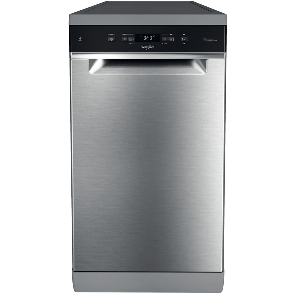 Masina de spalat vase independenta WHIRLPOOL WH6FC11BS7A0X, 6th Sense, 11 seturi, 9 programe, 45 cm, Clasa C, inox
