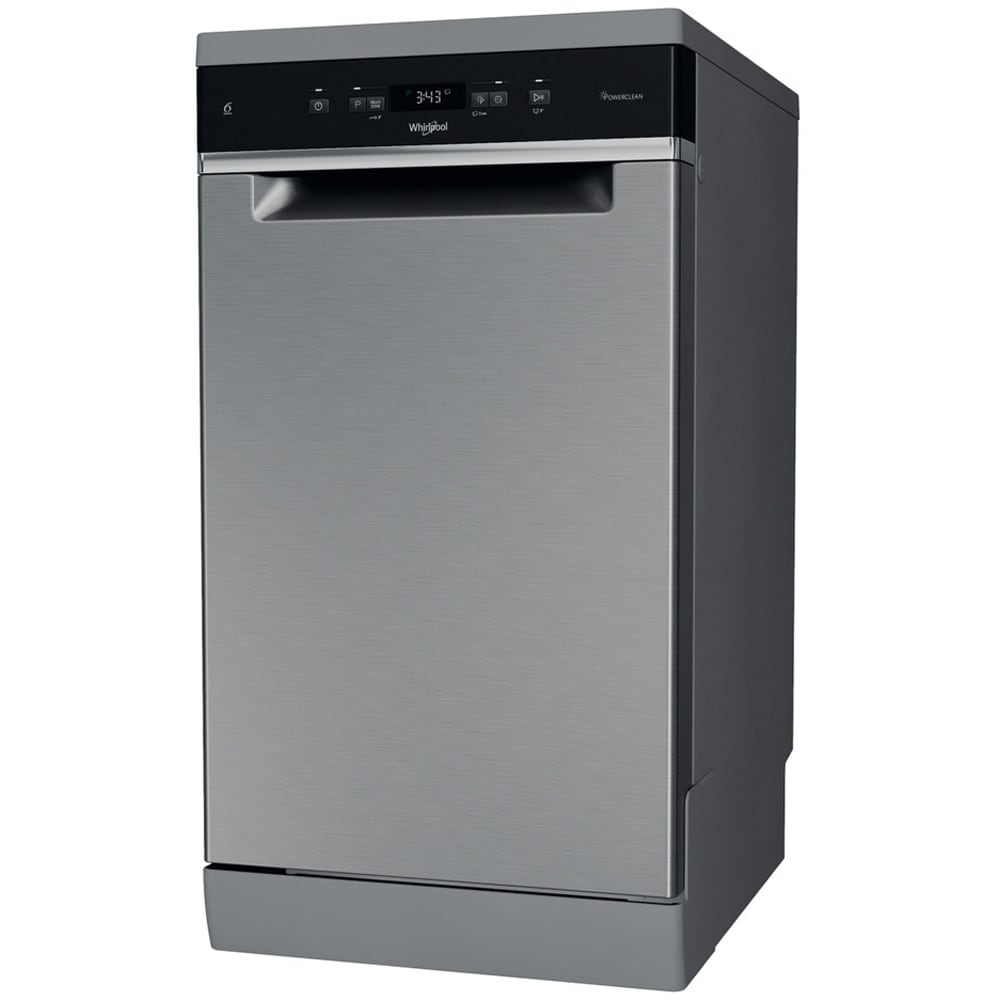 Masina de spalat vase independenta WHIRLPOOL WH6FC11BS7A0X, 6th Sense, 11 seturi, 9 programe, 45 cm, Clasa C, inox