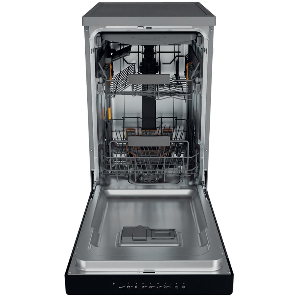 Masina de spalat vase independenta WHIRLPOOL WH6FC11BS7A0X, 6th Sense, 11 seturi, 9 programe, 45 cm, Clasa C, inox