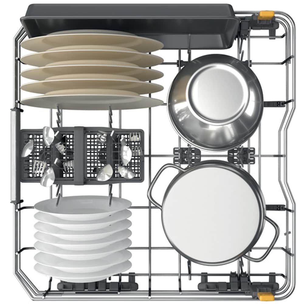 Masina de spalat vase incorporabila WHIRLPOOL WH8IA15AM3TUS0, 6th Sense, 15 seturi, 8 programe, 60 cm, Clasa A, panou comanda negru