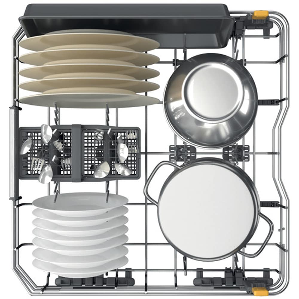 Masina de spalat vase incorporabila WHIRLPOOL WH8IA15AM6L0, 6th Sense, 15 seturi, 10 programe, 60 cm, Clasa A, panou comanda negru