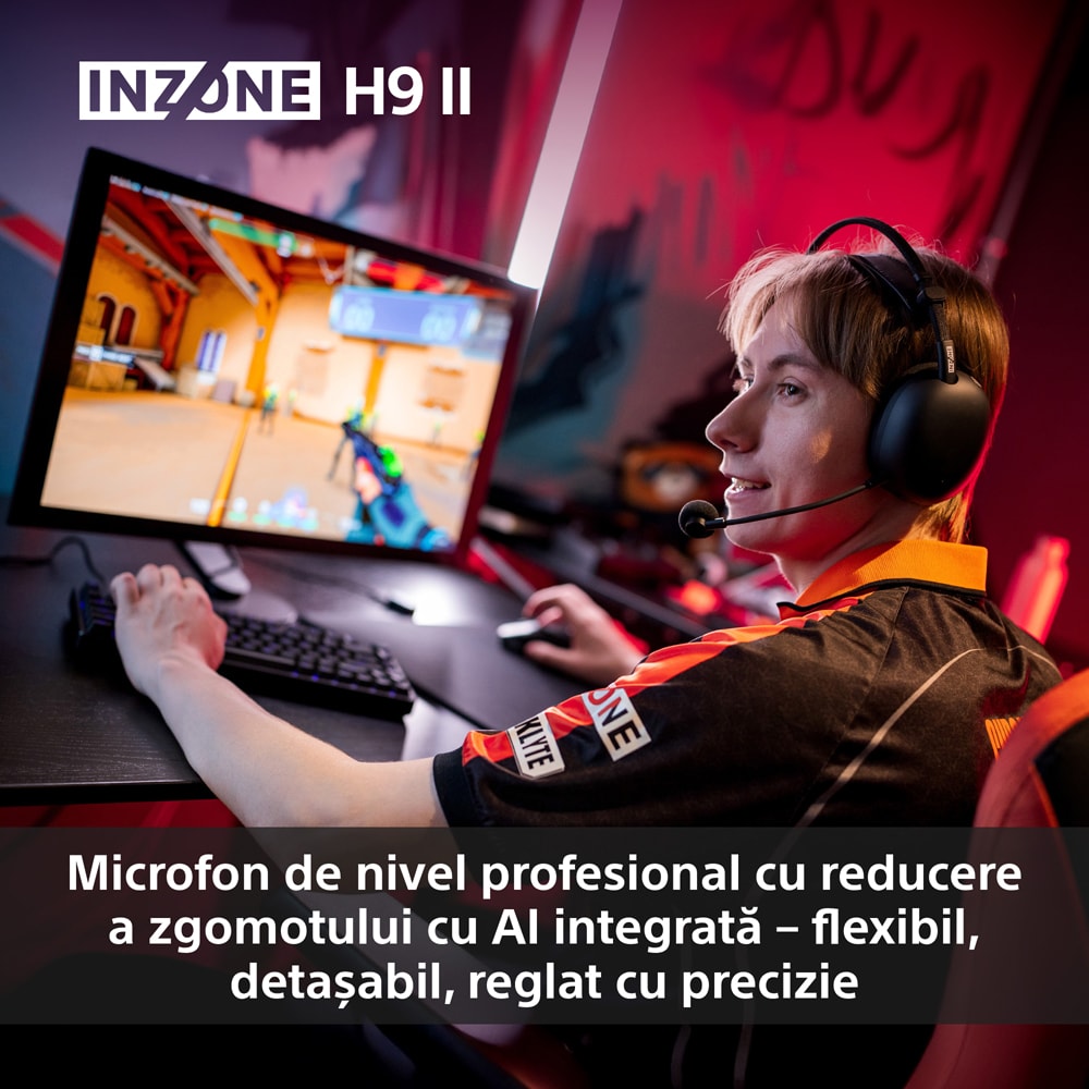 Casti Gaming Wireless SONY INZONE H9 II WH-G910NW, 7.1, multiplatforma, Noise Cancelling, alb
