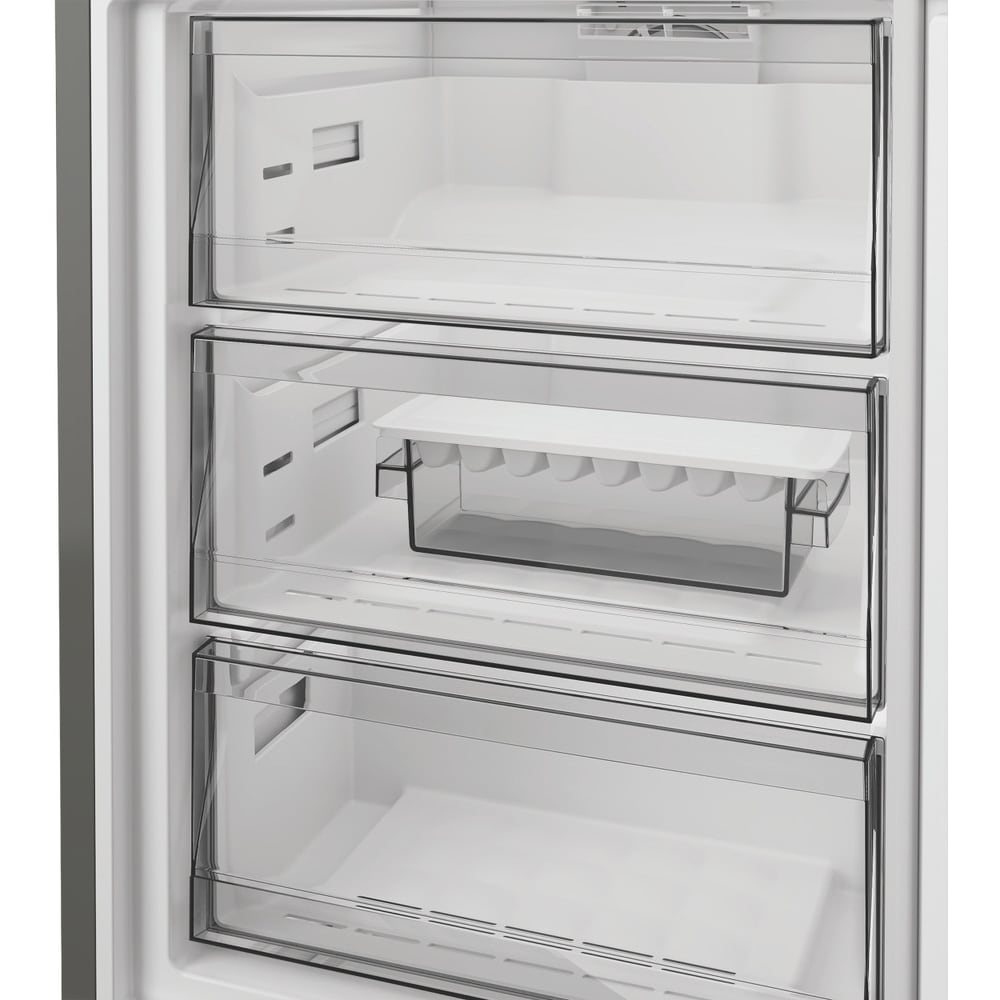 Combina frigorifica WHIRLPOOL WHK 22412 X5EA, No Frost, 6th Sense, 415 l, H 203.5 cm, Clasa D, argintiu