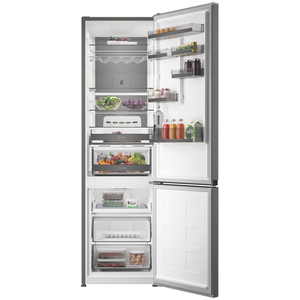 Combina frigorifica WHIRLPOOL WHK 22414 XBR8EA, No Frost, 6th Sense, 415 l, H 203.5 cm, Clasa A, dark inox